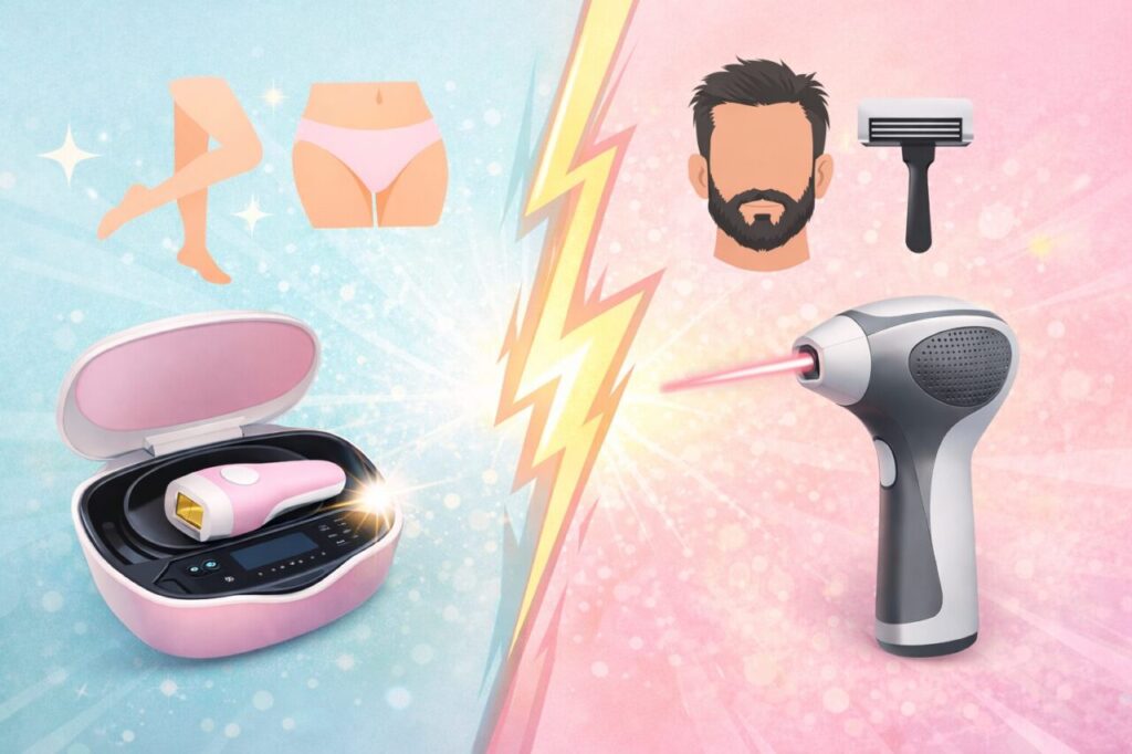 ケノンとトリアを比較した家庭用脱毛器のイメージ