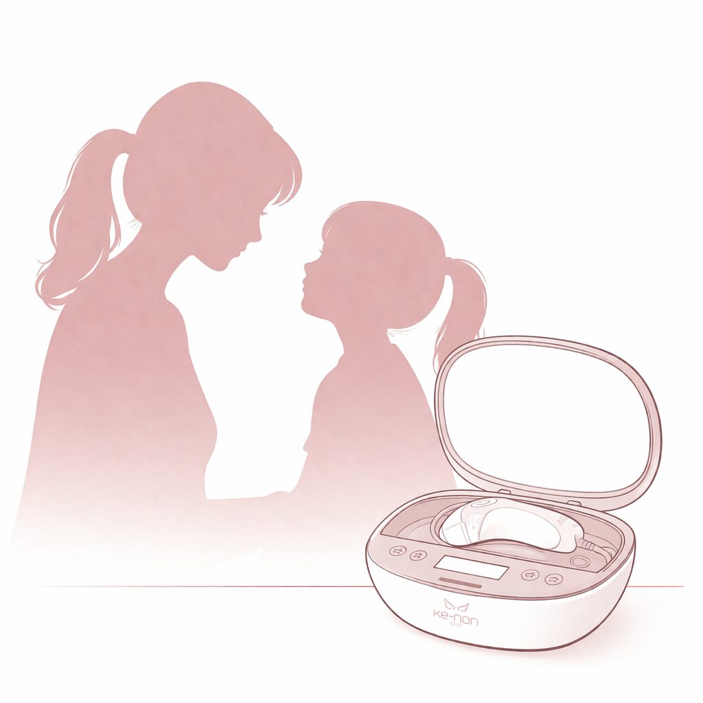 ケノンを親が子どもに使用しているイメージ画像