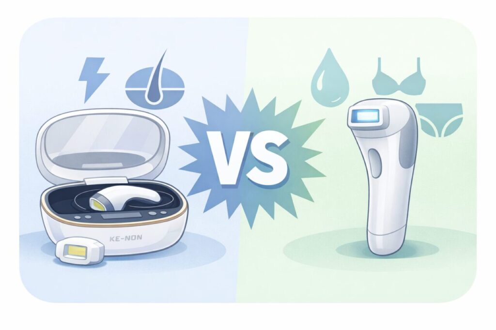 ケノンとヤーマンの見た目の形状比較