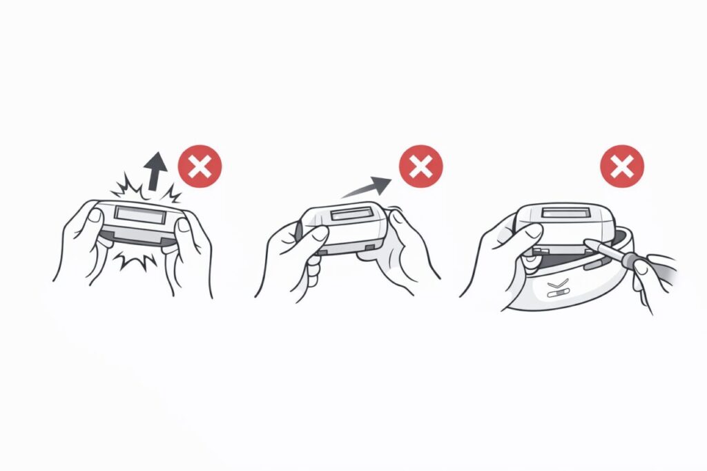 ケノンのカートリッジの外し方NG図解