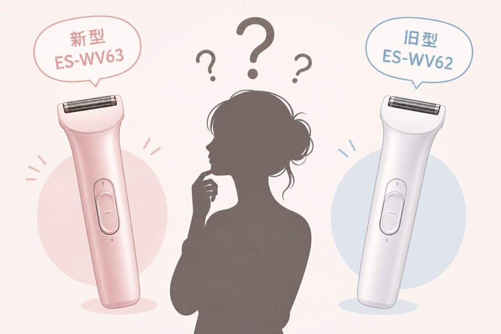 VIOフェリエの型番の違いに迷う女性イメージ