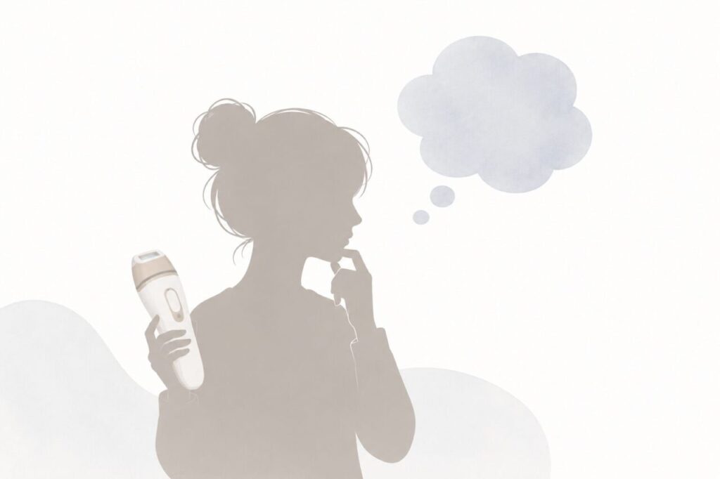 ブラウンPro5は後悔する?買っても失敗しないか考える女性イメージ