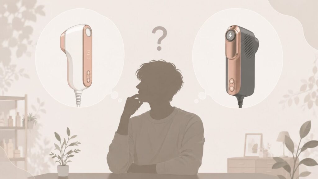 BiiTo2とBiiTo2coolの違いは何？と考えている男性イメージ