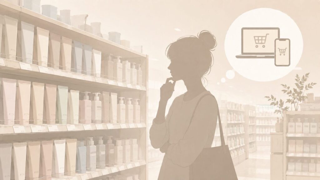 ENAVIS除毛クリームはどこで売ってるの？通販かなと考えている女性イメージ